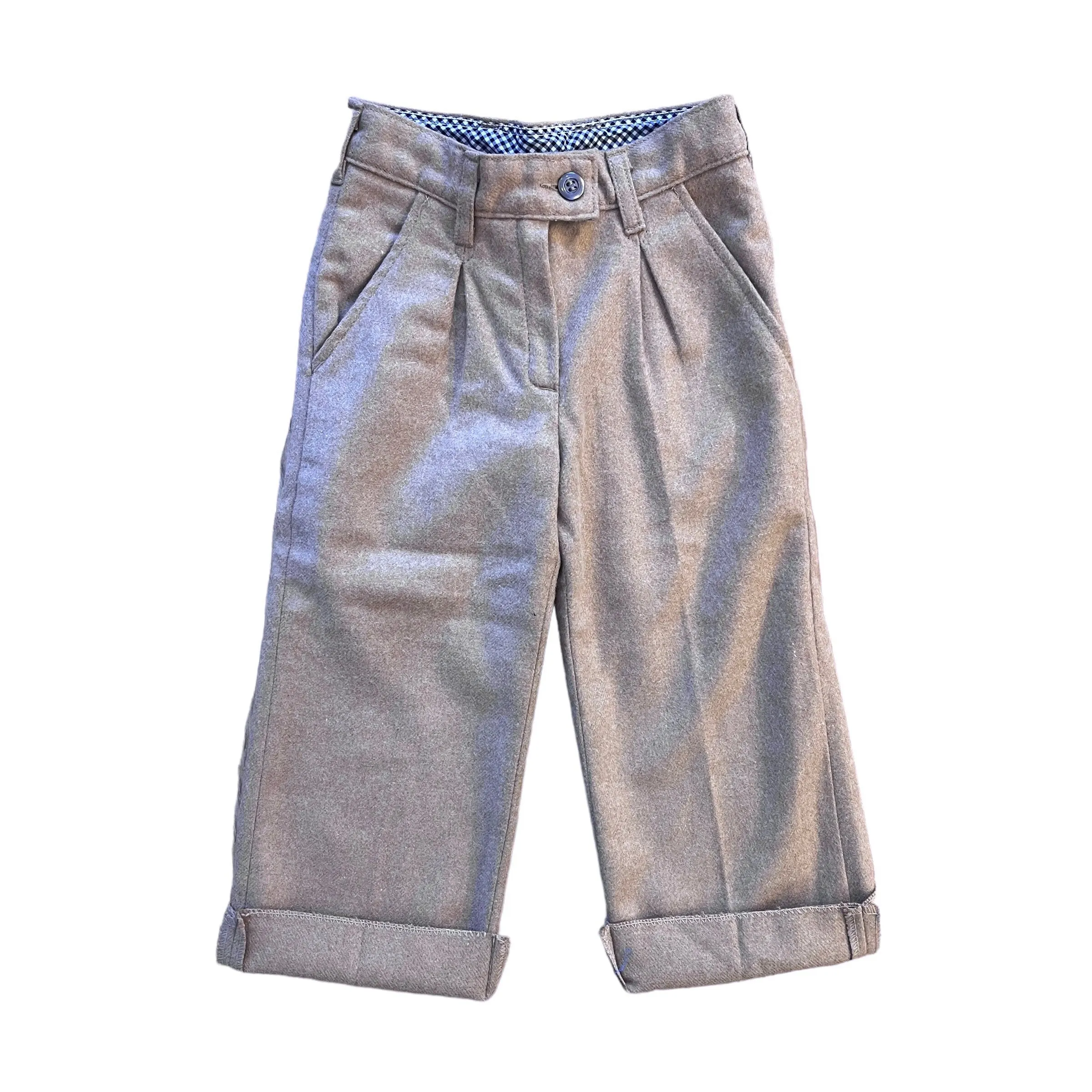 1970s Brown / Beige Trousers /  18-24M