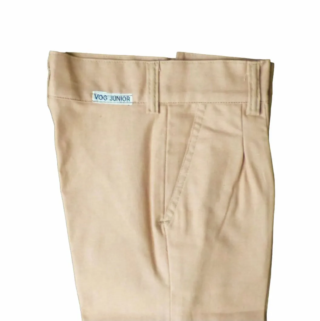 1970's Sand Straight Pleated Trousers  5-6Yrs