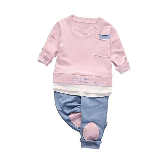 2 Piece Shirt and Patch Pants Baby Boy or Girl Set *Toy and Shoes not Included*