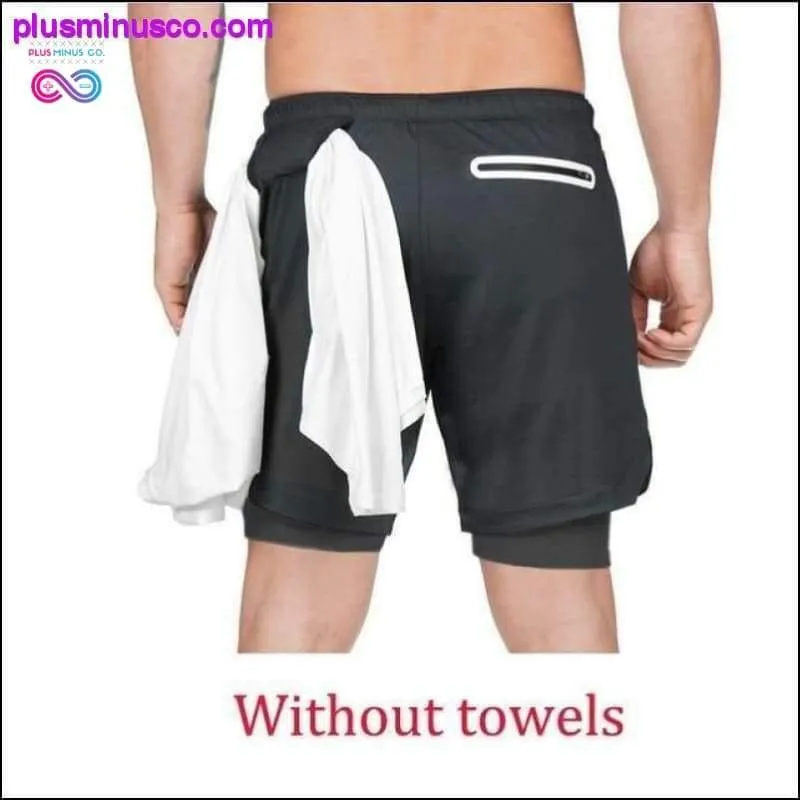 2020 Summer Running Shorts Men 2 in 1 Sports Jogging Fitness