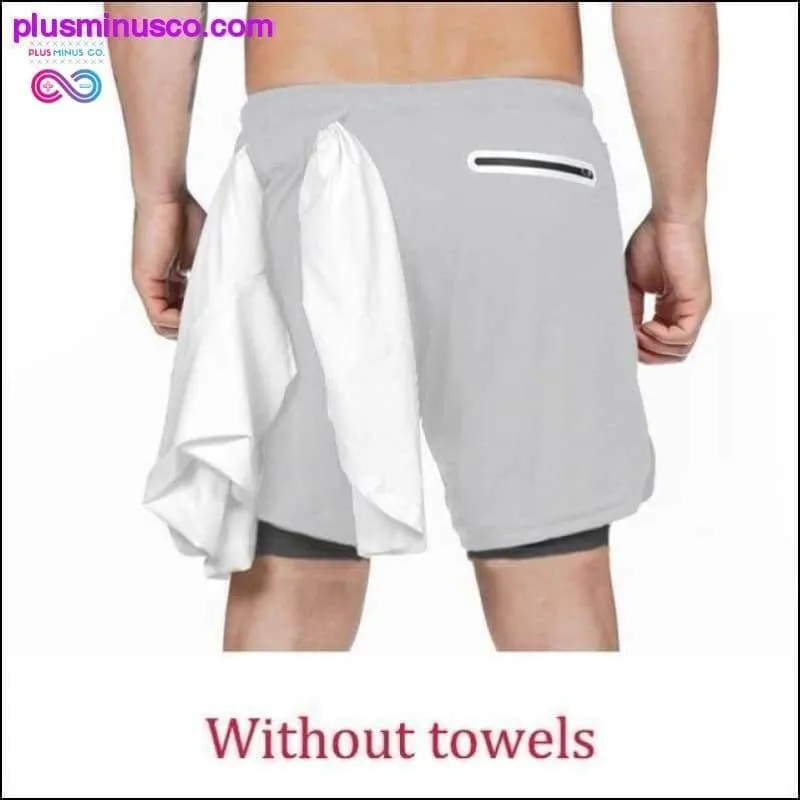 2020 Summer Running Shorts Men 2 in 1 Sports Jogging Fitness