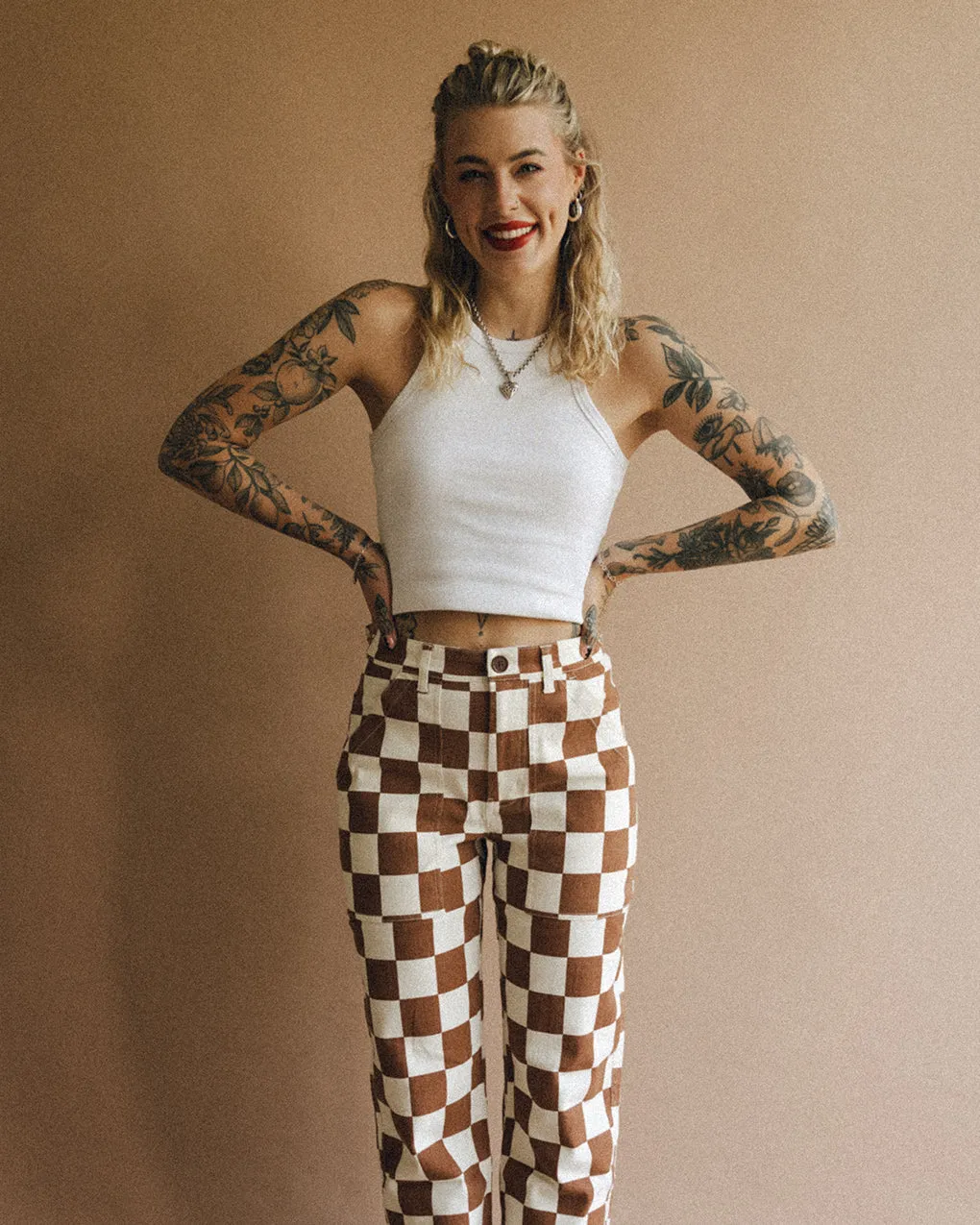 304 Service Fatigue Pants - Rust Checkerboard