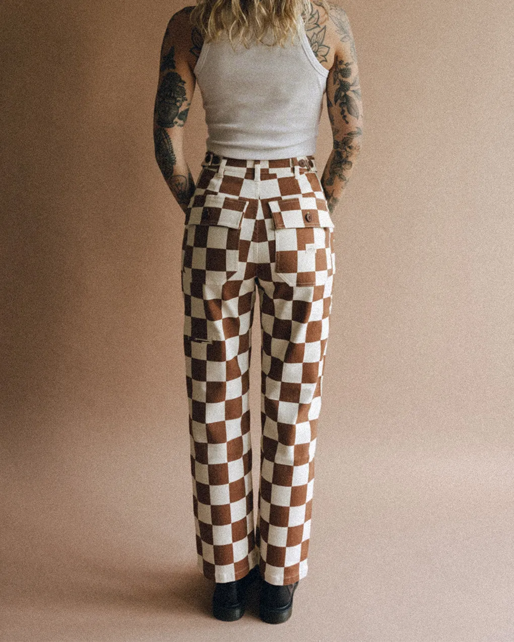 304 Service Fatigue Pants - Rust Checkerboard