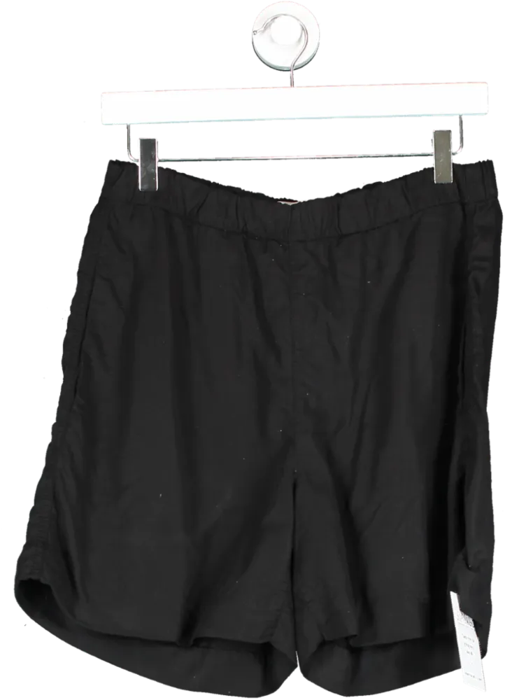 a day's march Black Barley Elastic Waist Lyocell Shorts UK 10