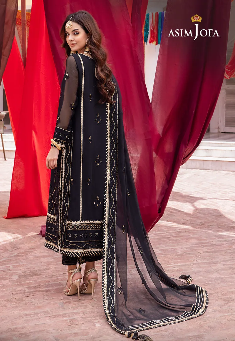 Abresham by Asim Jofa Embroidered Chiffon Unstitched 3Pc Suit AJAB-18