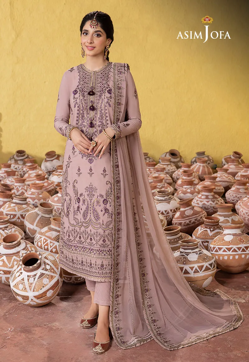 Abresham by Asim Jofa Embroidery Lawn Silk Unstitched 3Pc Suit AJAB-06