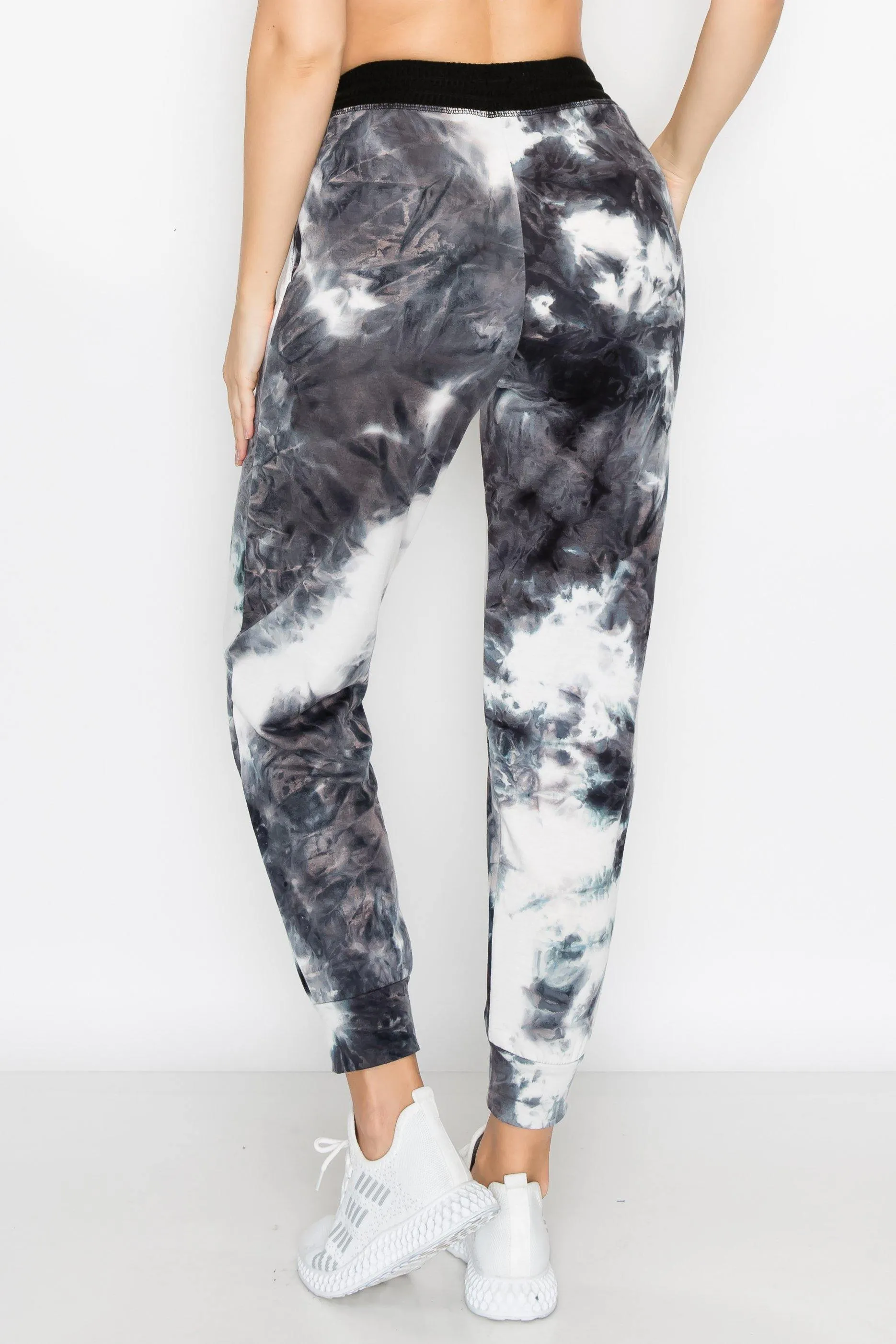 ALWAYS Women's French Terry Joggers - Tie Dye Casual Elastic Drawstring with Pockets Pants