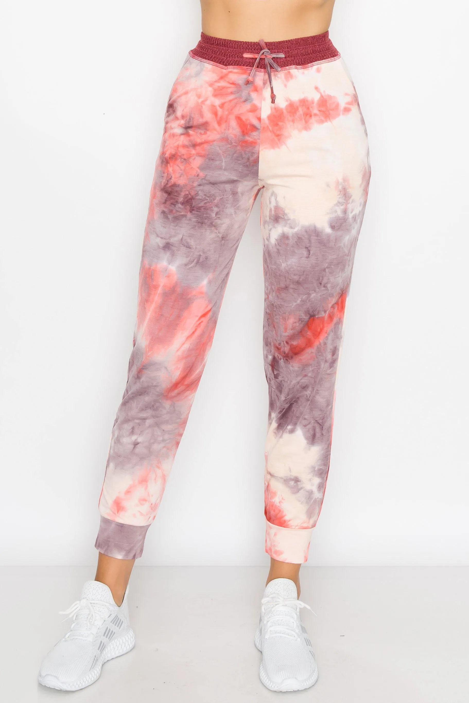 ALWAYS Women's French Terry Joggers - Tie Dye Casual Elastic Drawstring with Pockets Pants