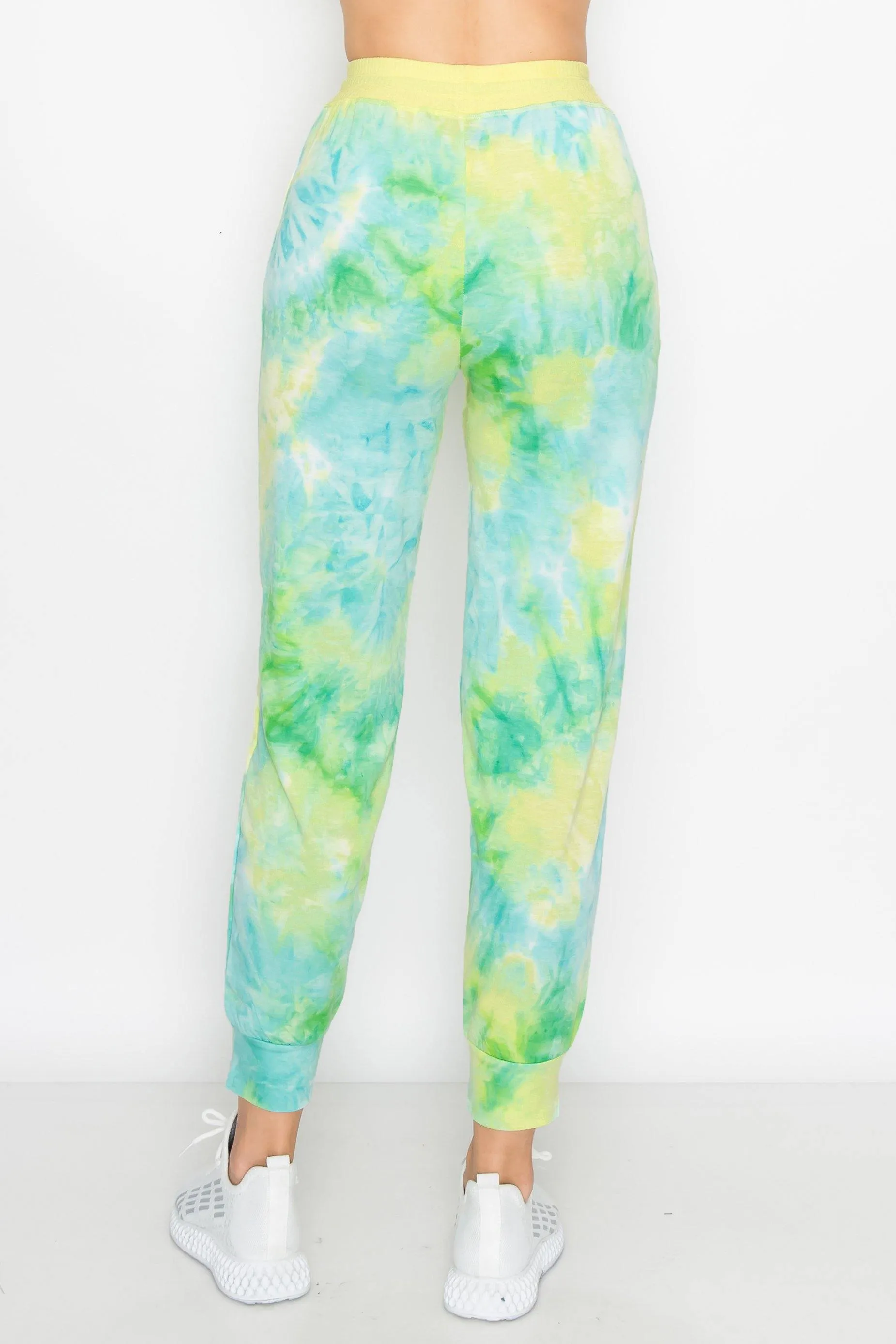 ALWAYS Women's French Terry Joggers - Tie Dye Casual Elastic Drawstring with Pockets Pants