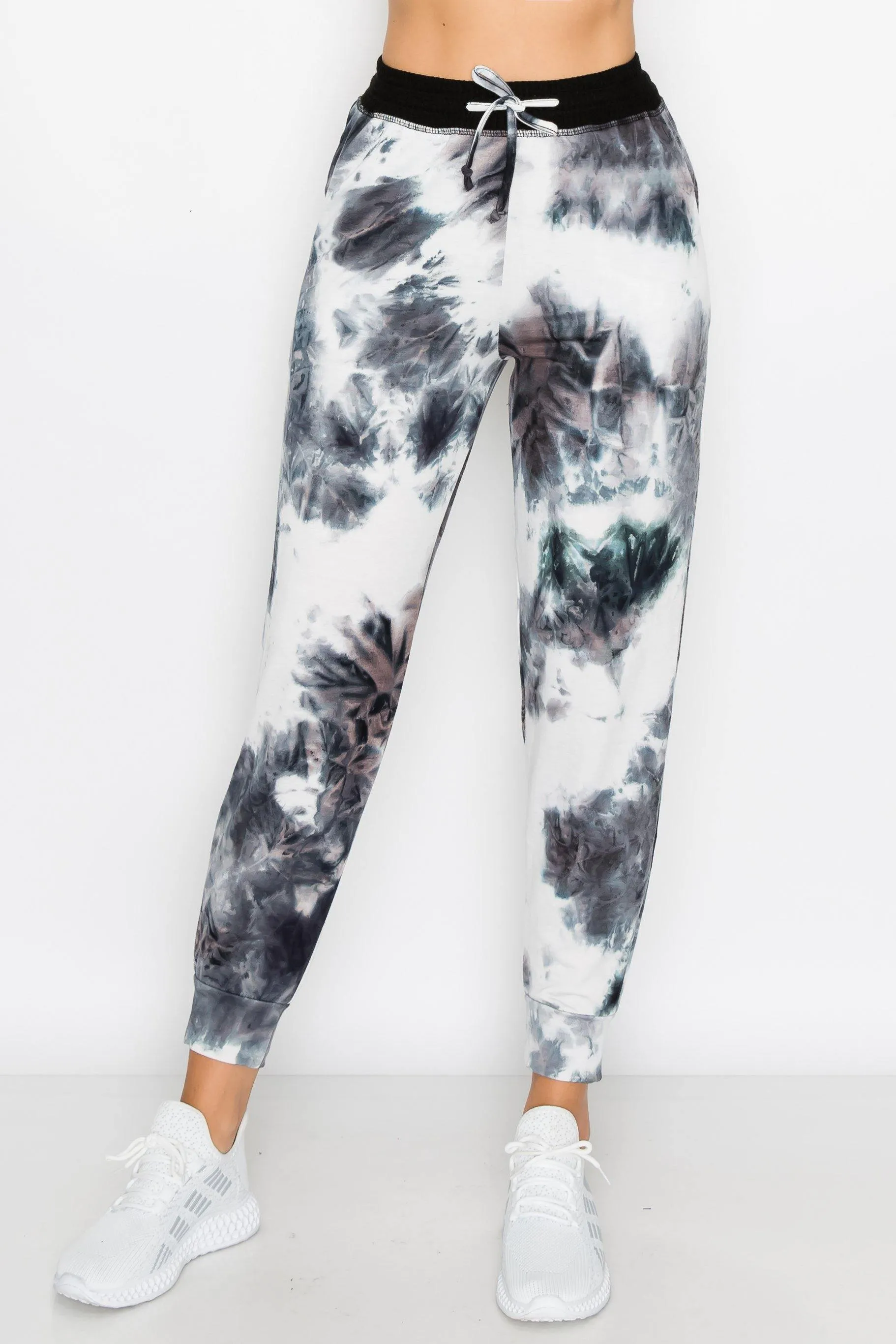 ALWAYS Women's French Terry Joggers - Tie Dye Casual Elastic Drawstring with Pockets Pants