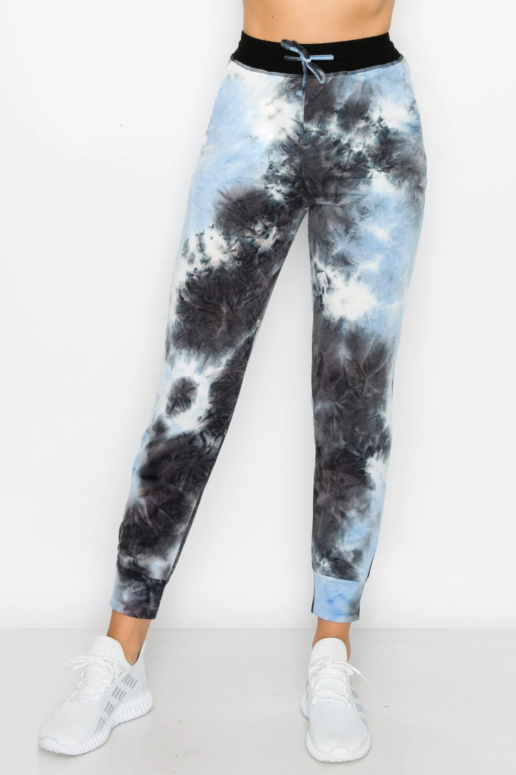 ALWAYS Women's French Terry Joggers - Tie Dye Casual Elastic Drawstring with Pockets Pants