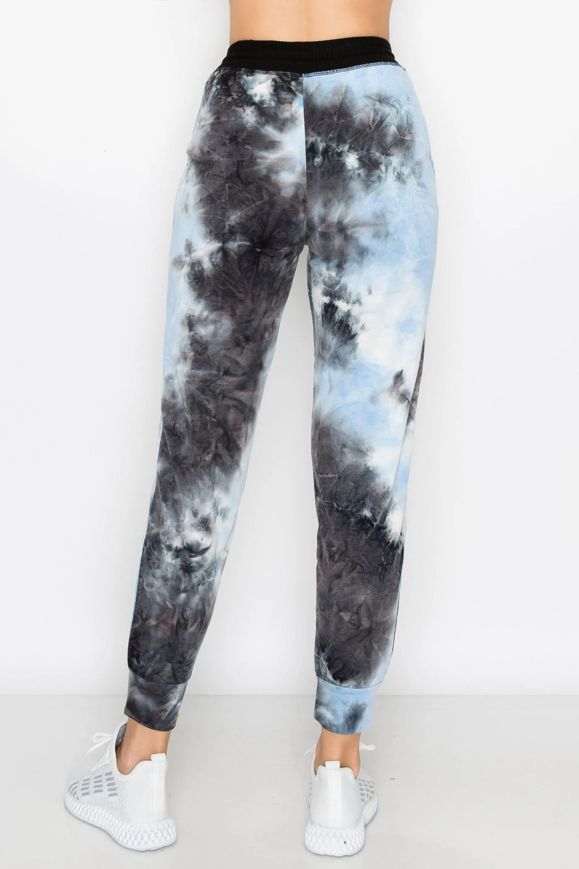 ALWAYS Women's French Terry Joggers - Tie Dye Casual Elastic Drawstring with Pockets Pants