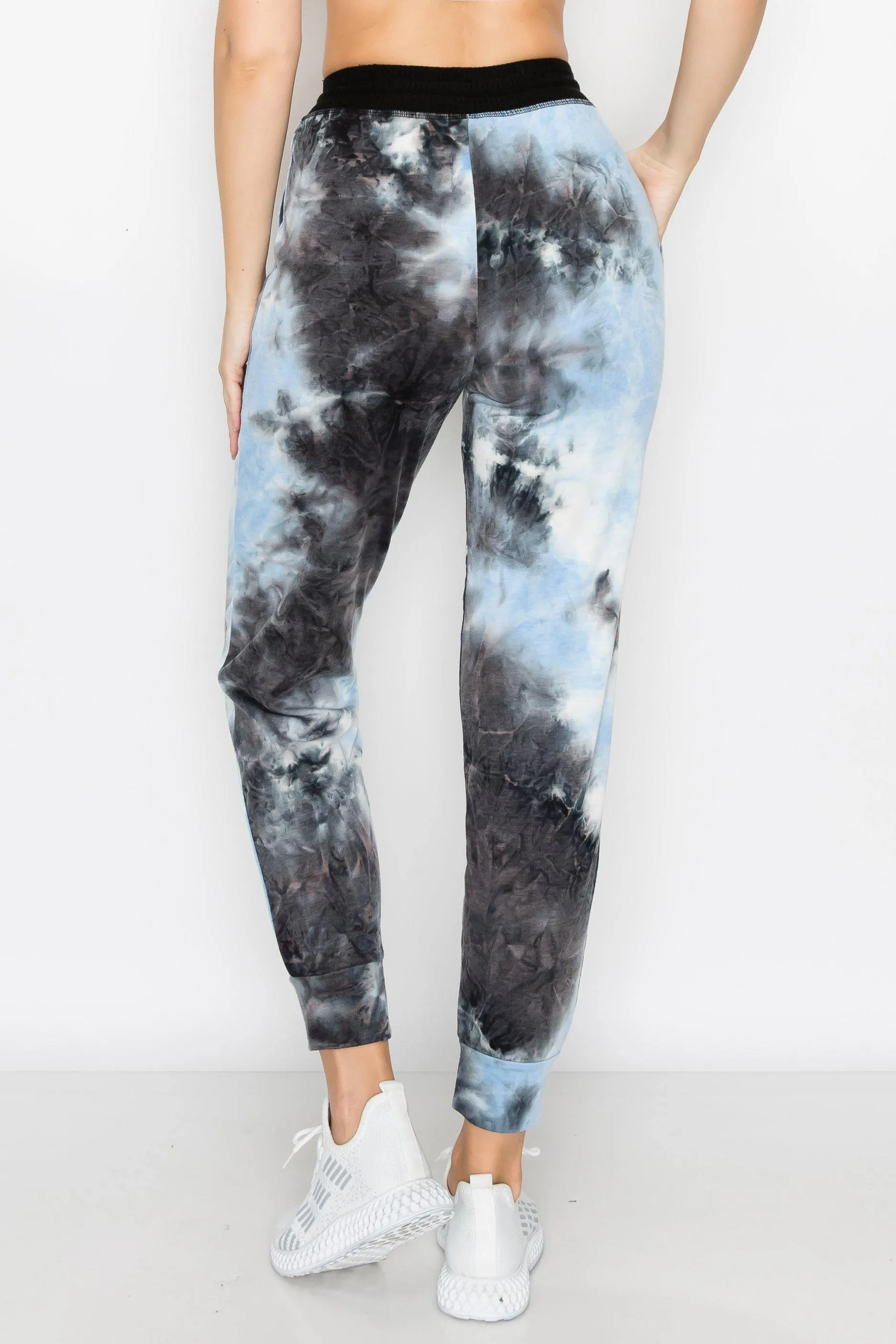 ALWAYS Women's French Terry Joggers - Tie Dye Casual Elastic Drawstring with Pockets Pants