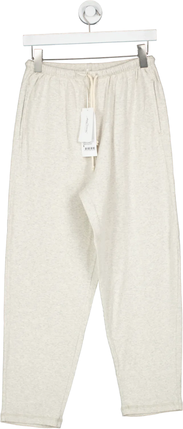 American Vintage Cream Marl 100% Cotton Jogger UK S