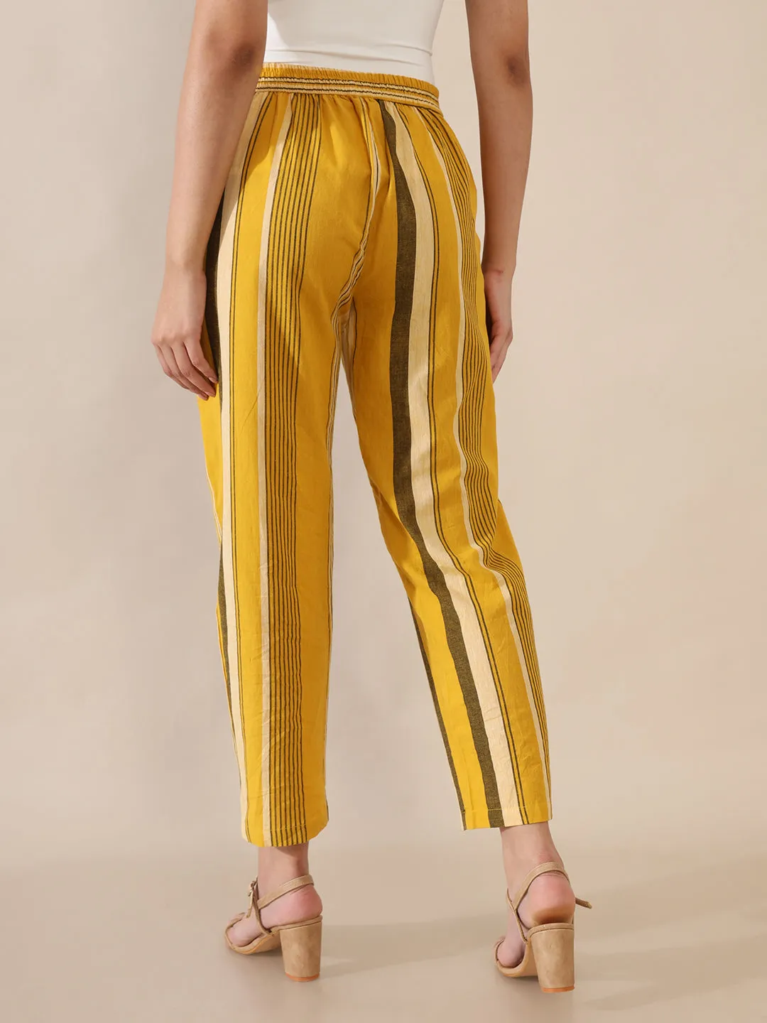 At Ease Straight Mustard Pants