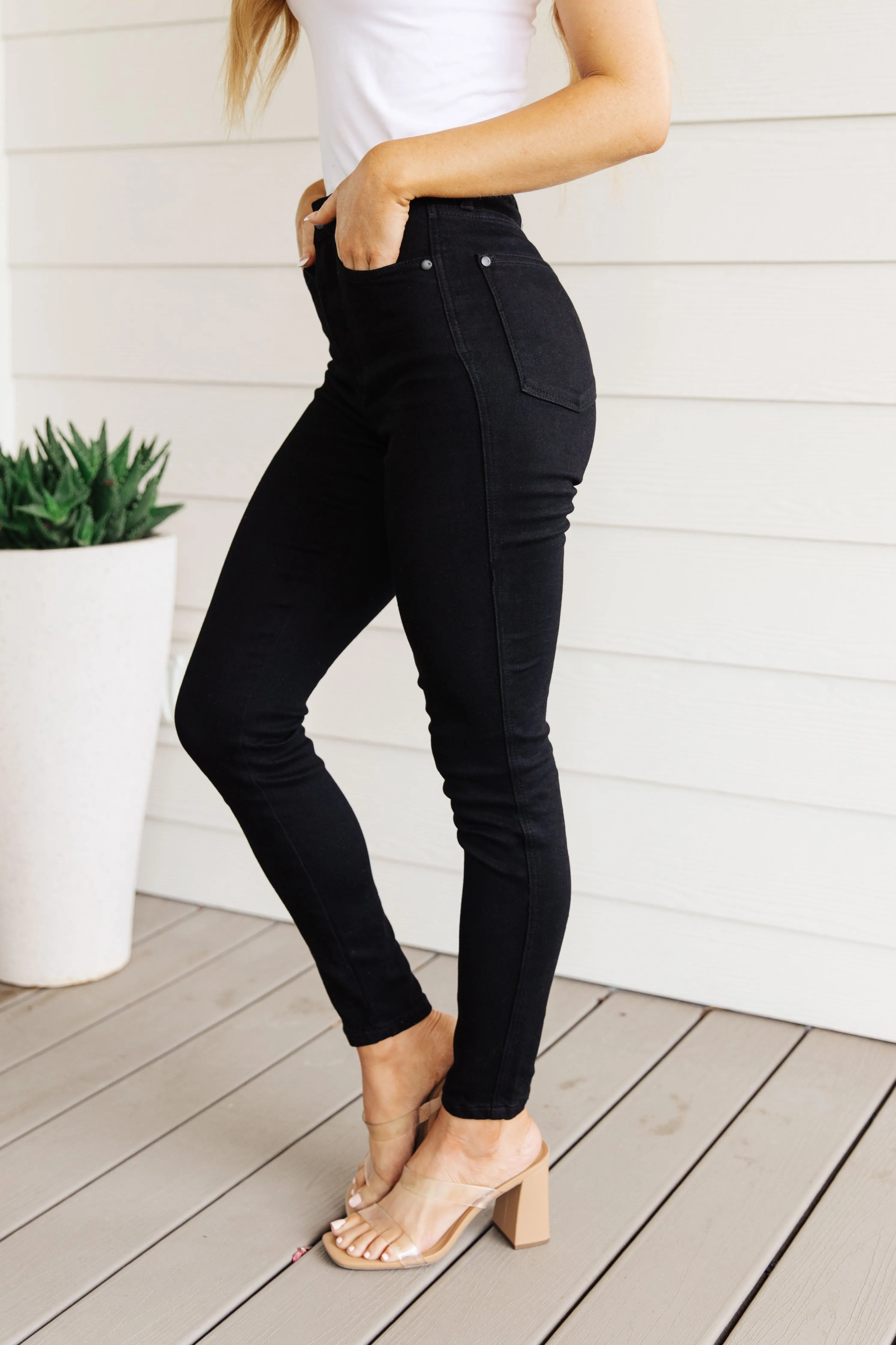 Audrey High Rise Control Top Classic Skinny Jeans in Black-- Use the code SPRINGJB for 20% off!