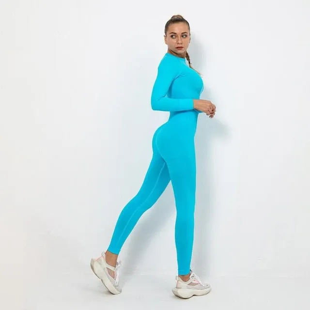 Autumn Yoga set Women Gym Clothes Seamless Fitness Sportswear Tracksuit Long Sleeve Shirts Leggings Workout Clothing Outfits