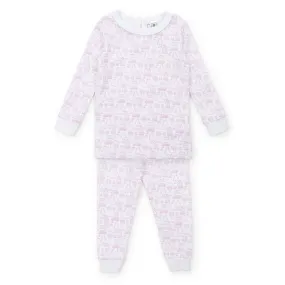 Ava Girls' Pajama Pant Set | School Days Pink