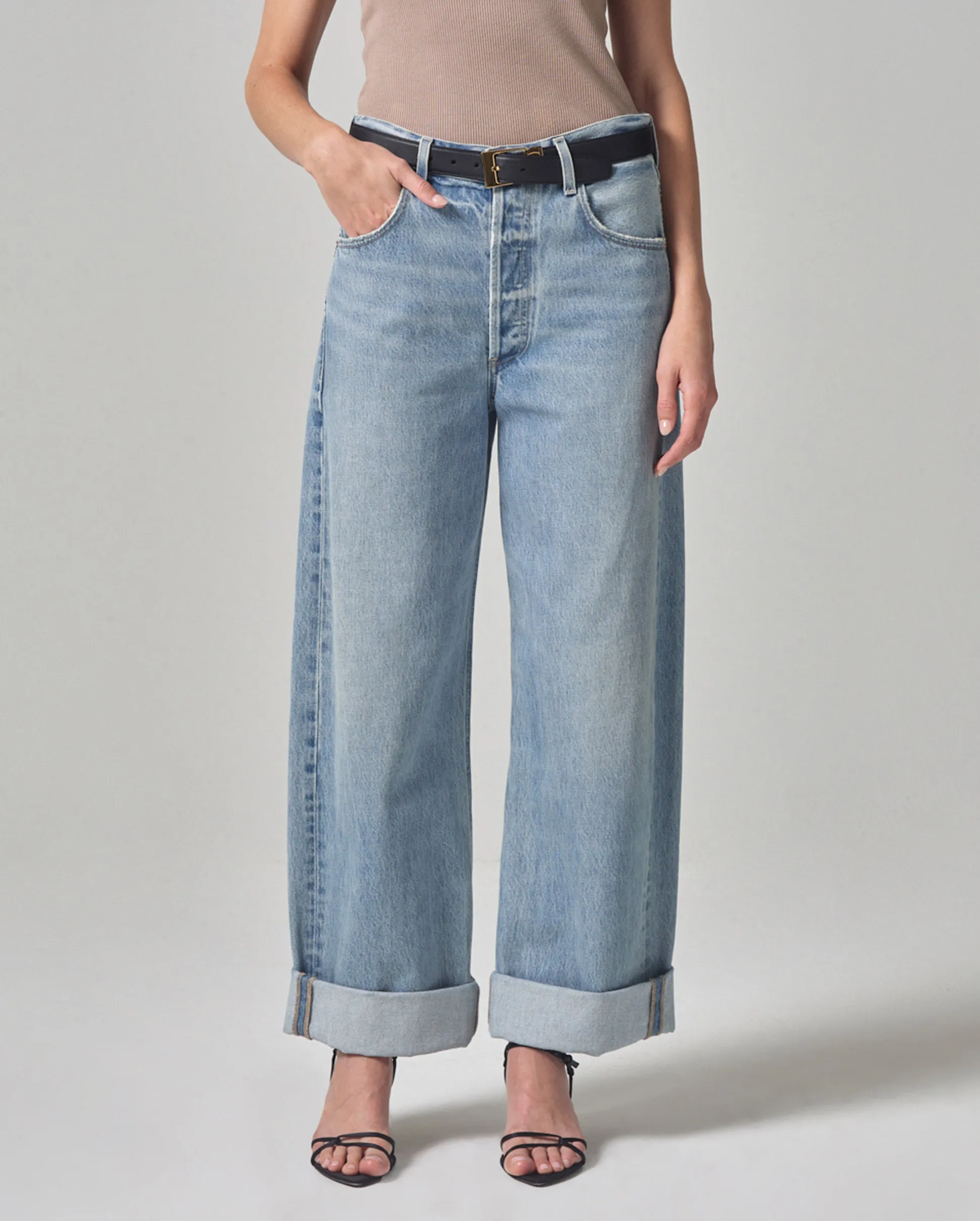 AYLA BAGGY CUFFED CROP / SKYLIGHTS