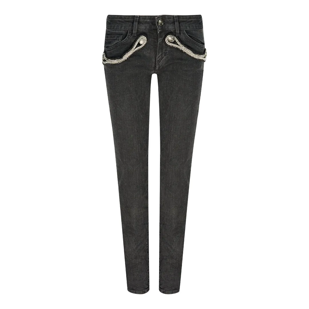 Balmain Fp5364J935B Black Jeans