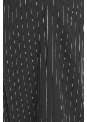 Banned Pinstripe Goals 40's Trousers Black