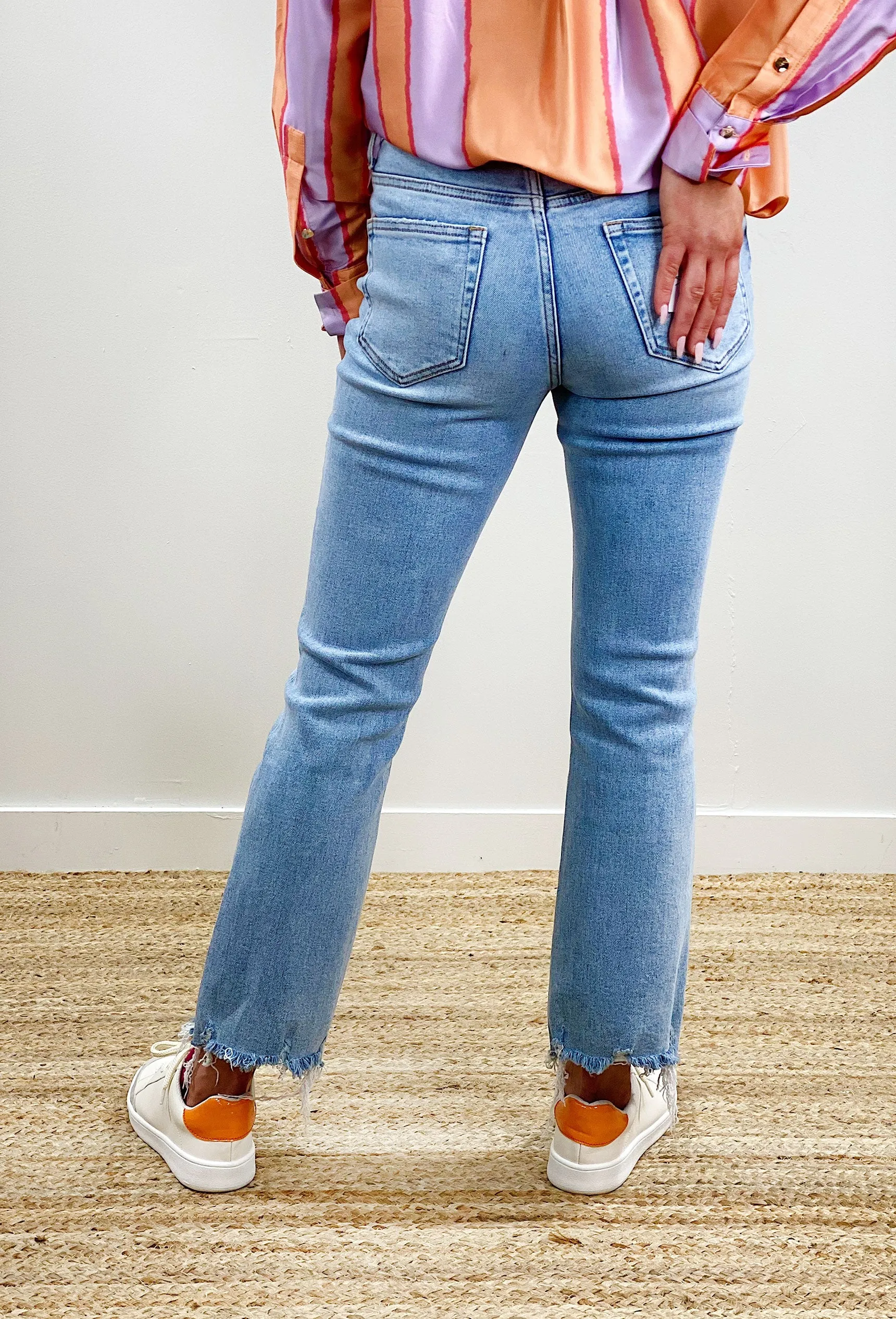 Bella High Rise Kick Flare Denim by Vervet