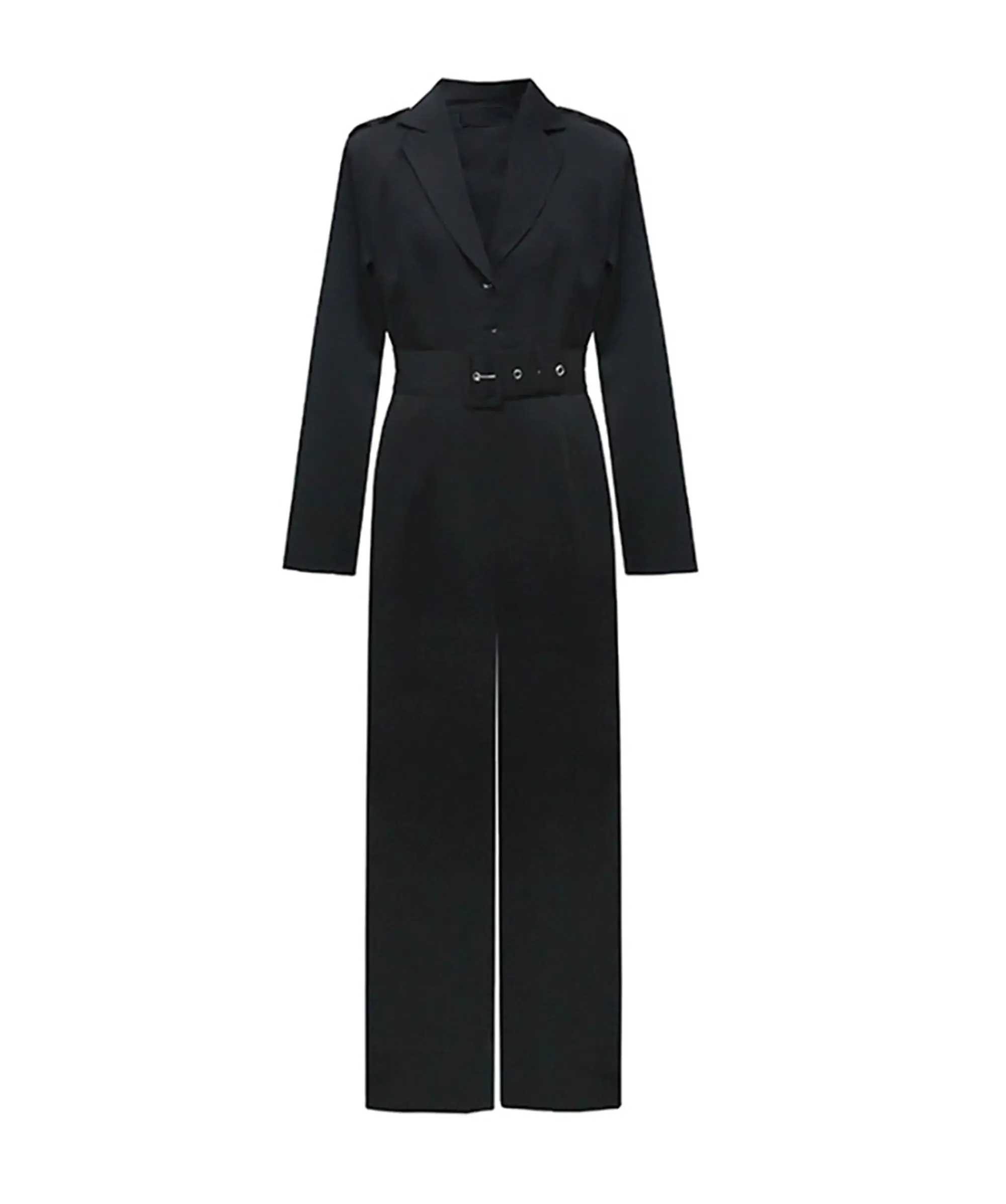 Belted Black Jumpsuit