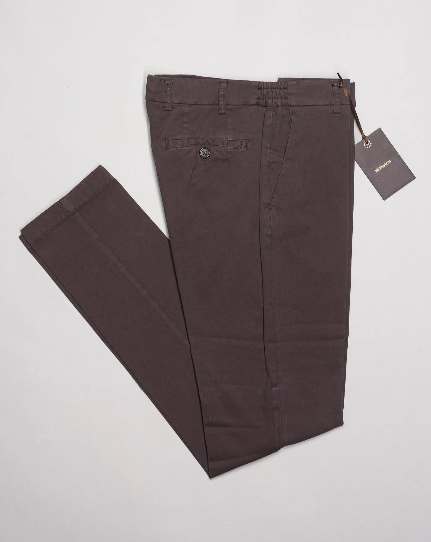 Berwich Morello Elax Garment Dyed Trousers / Moro