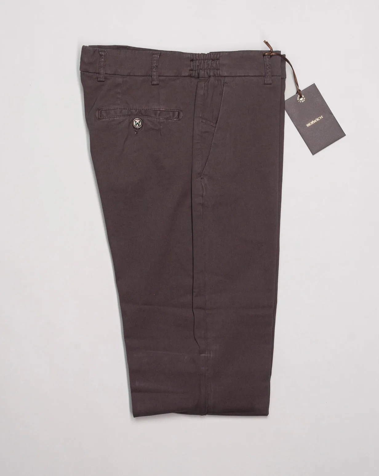 Berwich Morello Elax Garment Dyed Trousers / Moro