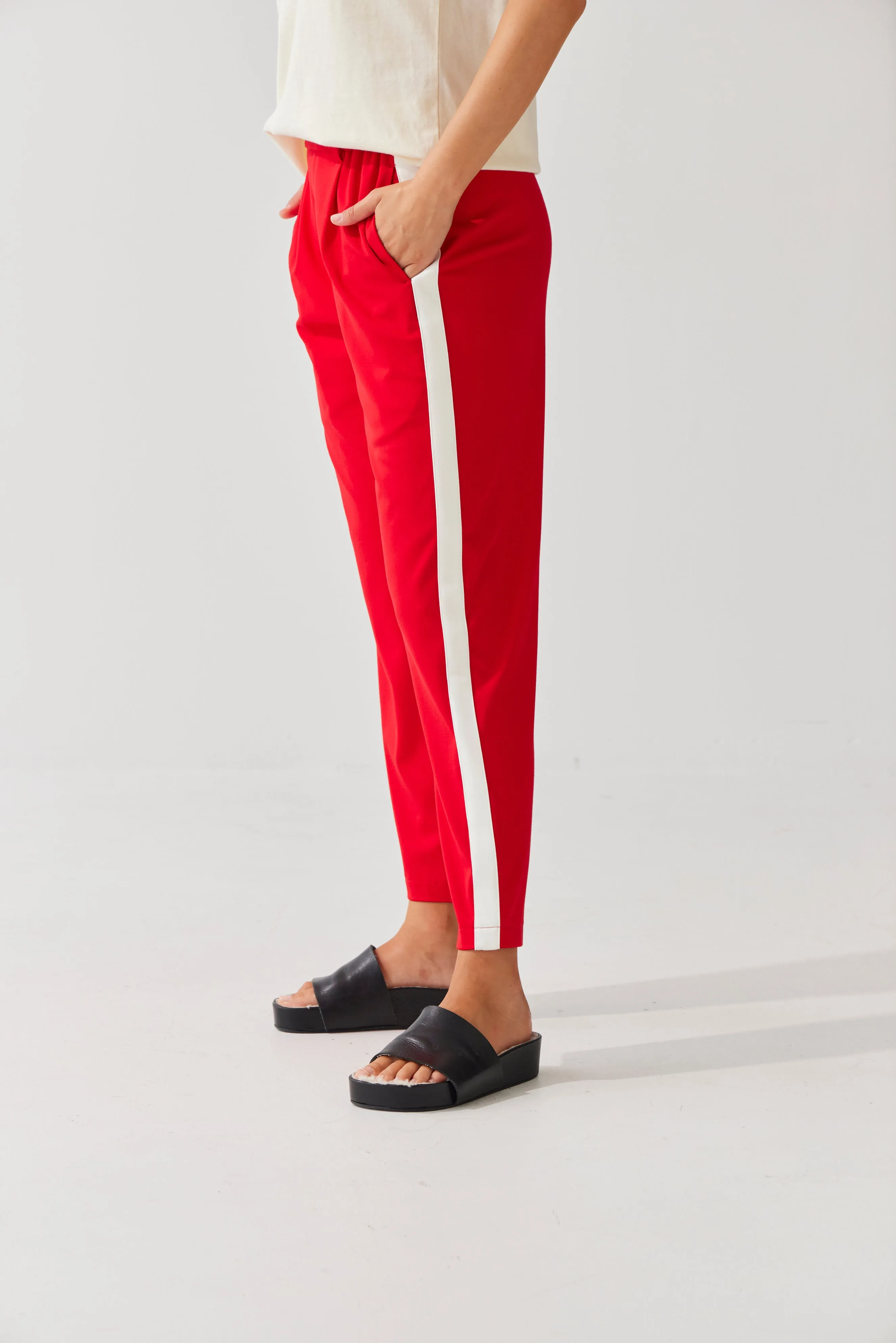 Bobbie Pants | Red/White