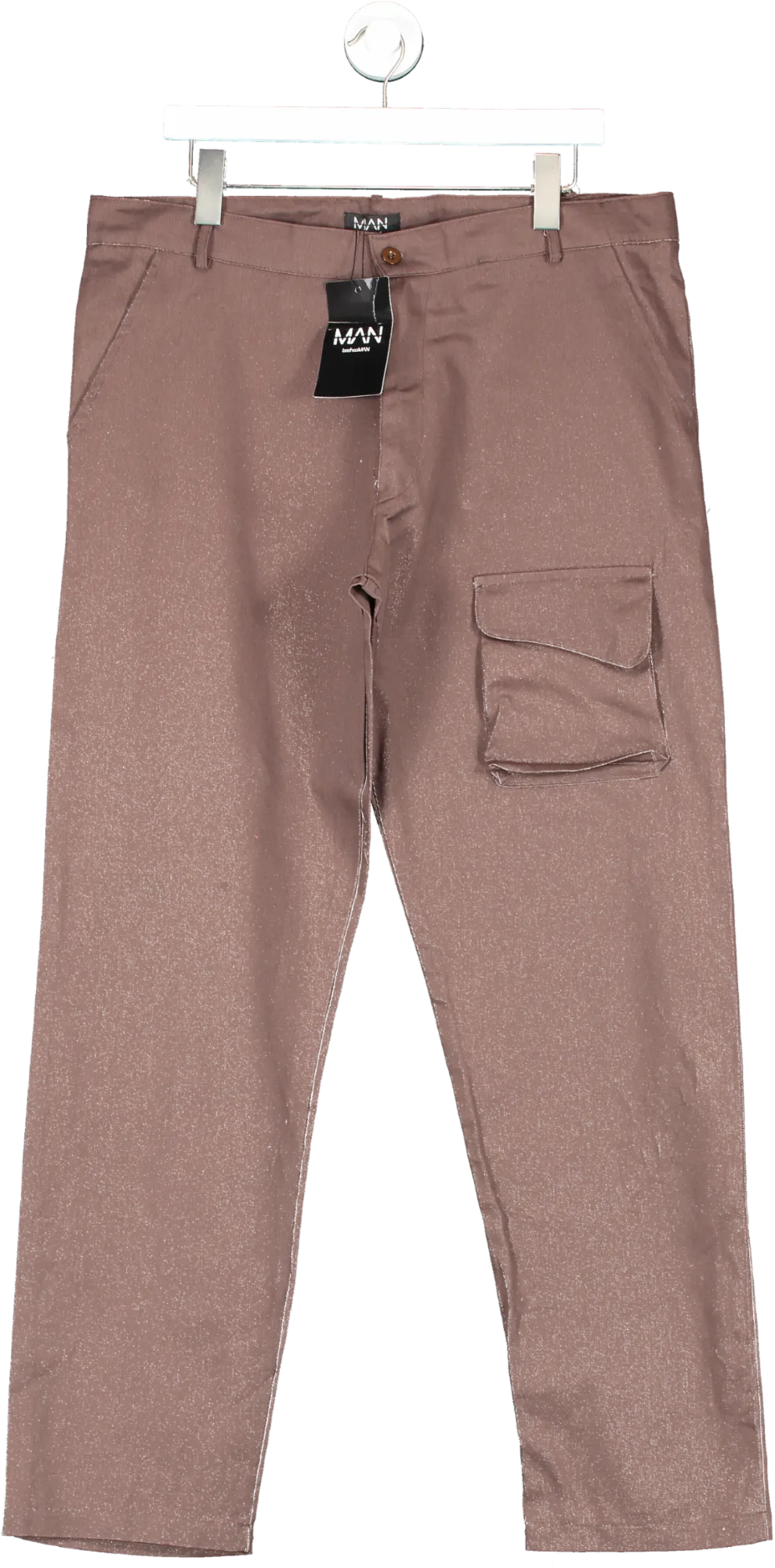 boohooMan Brown Official Relaxed Fit Trouser  BNWT W34