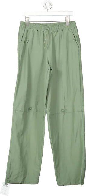 boohooMan Green Baggy Parachute Trouser UK M