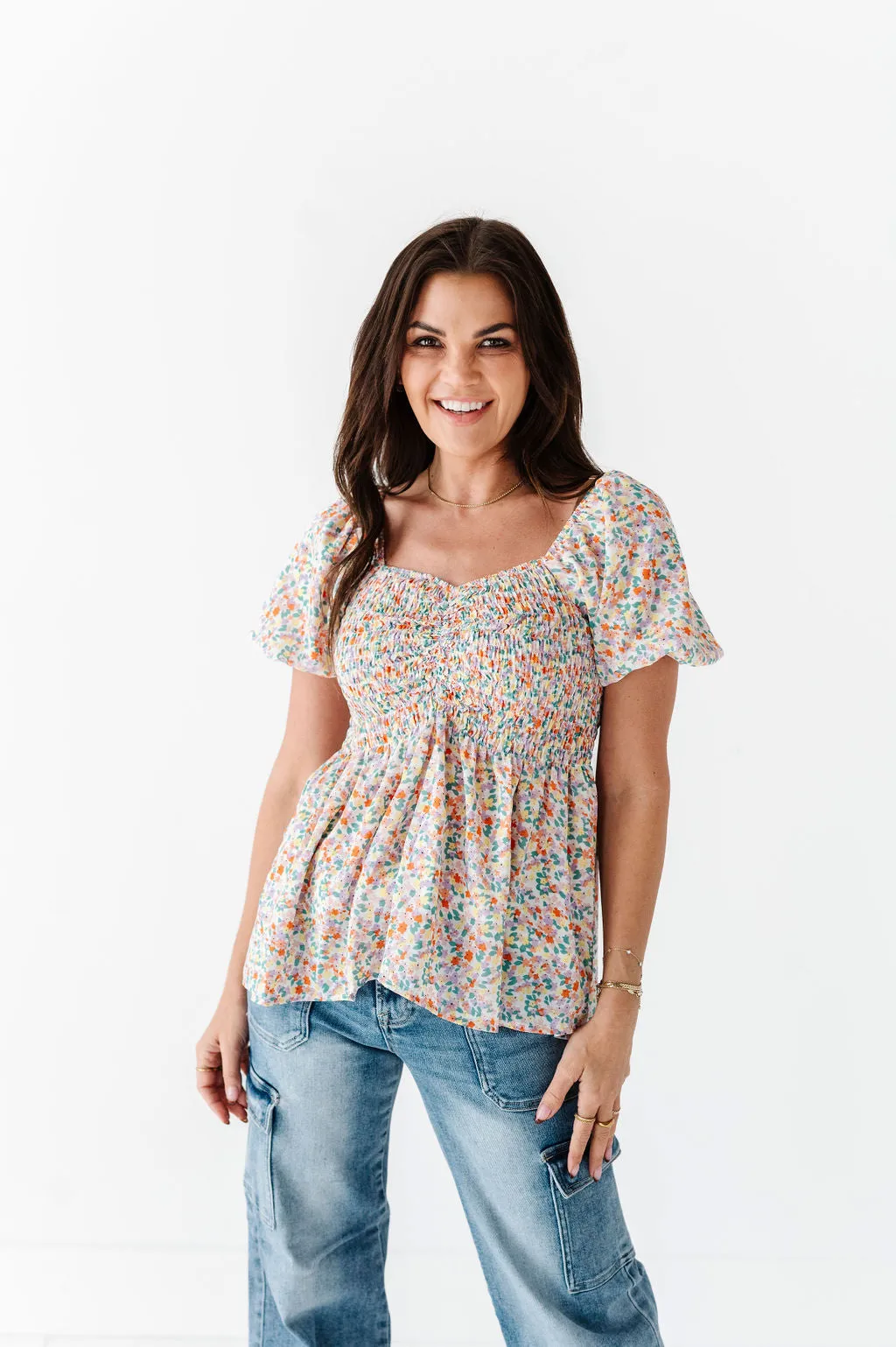 Briar Smocked Floral Top