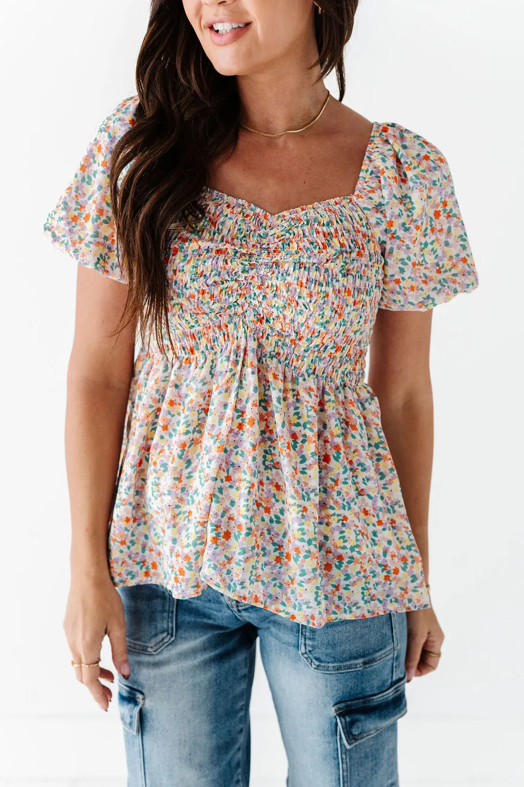 Briar Smocked Floral Top