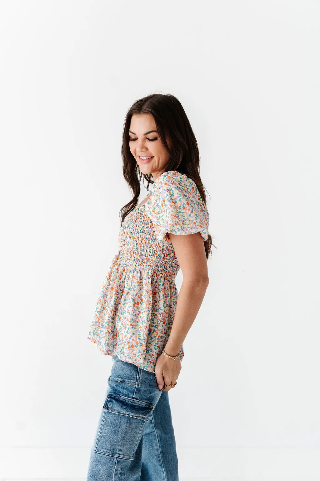 Briar Smocked Floral Top