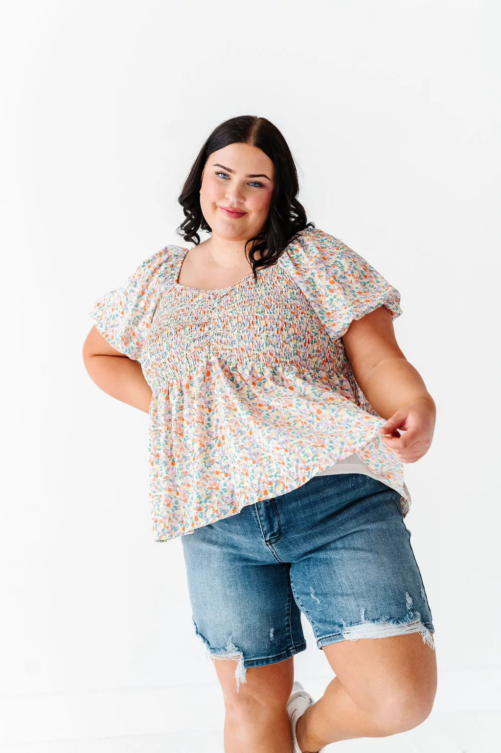 Briar Smocked Floral Top