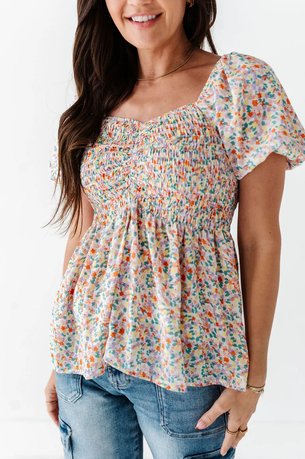 Briar Smocked Floral Top