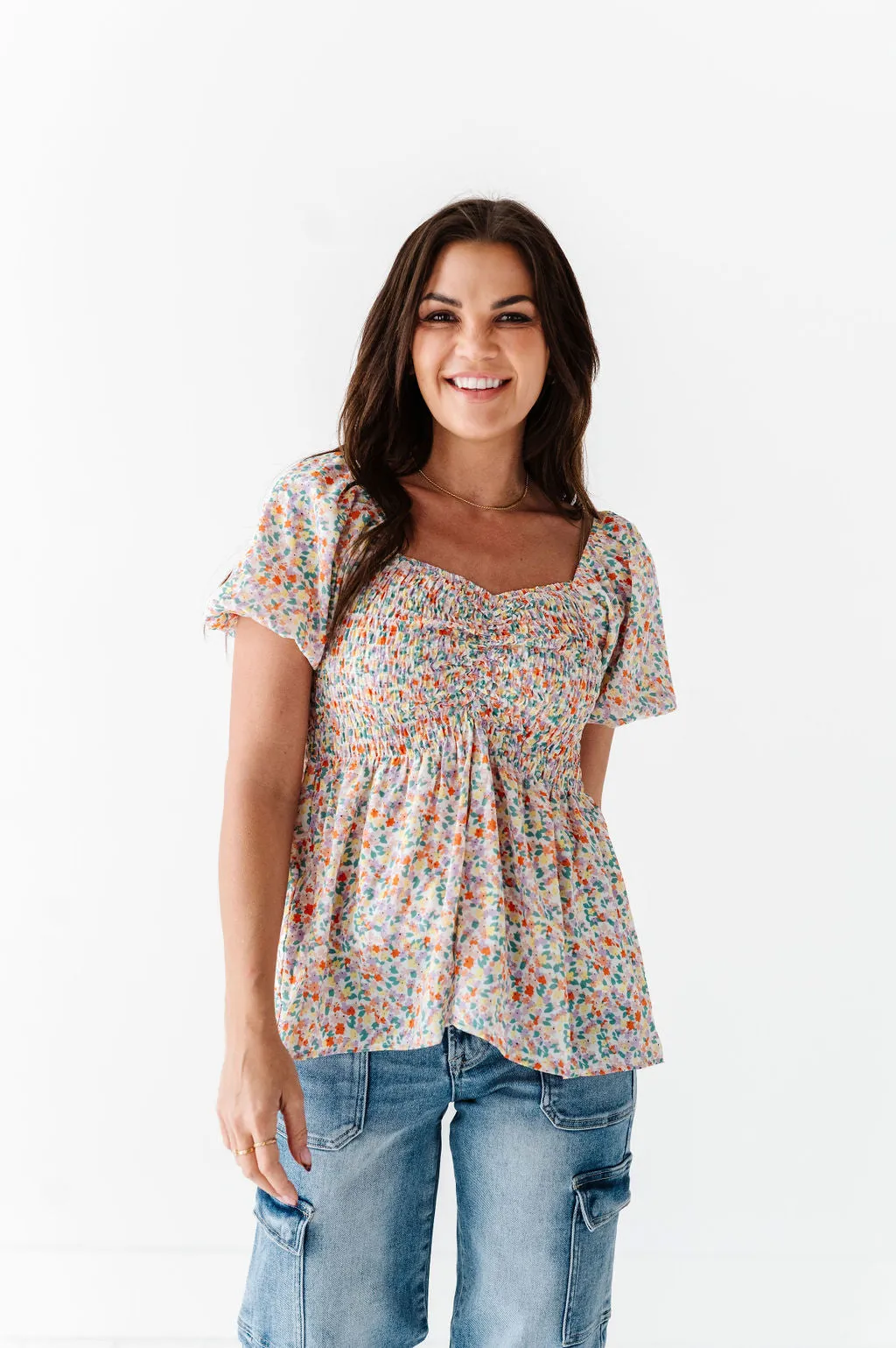 Briar Smocked Floral Top