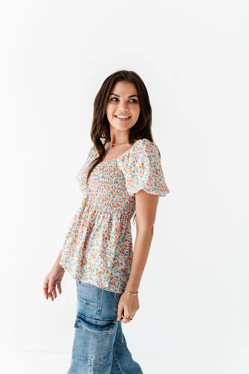 Briar Smocked Floral Top