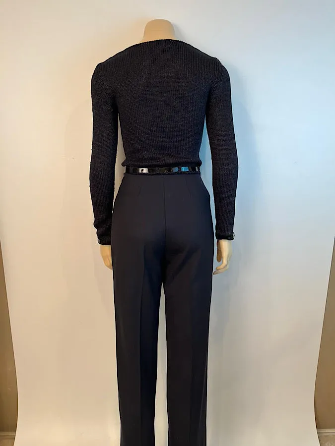 Chanel Black Trouser Pants US 4