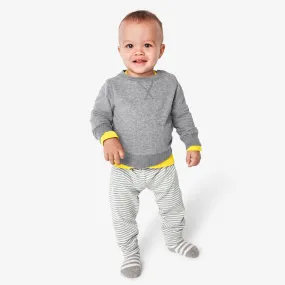 Clearance baby organic pant in mini stripe