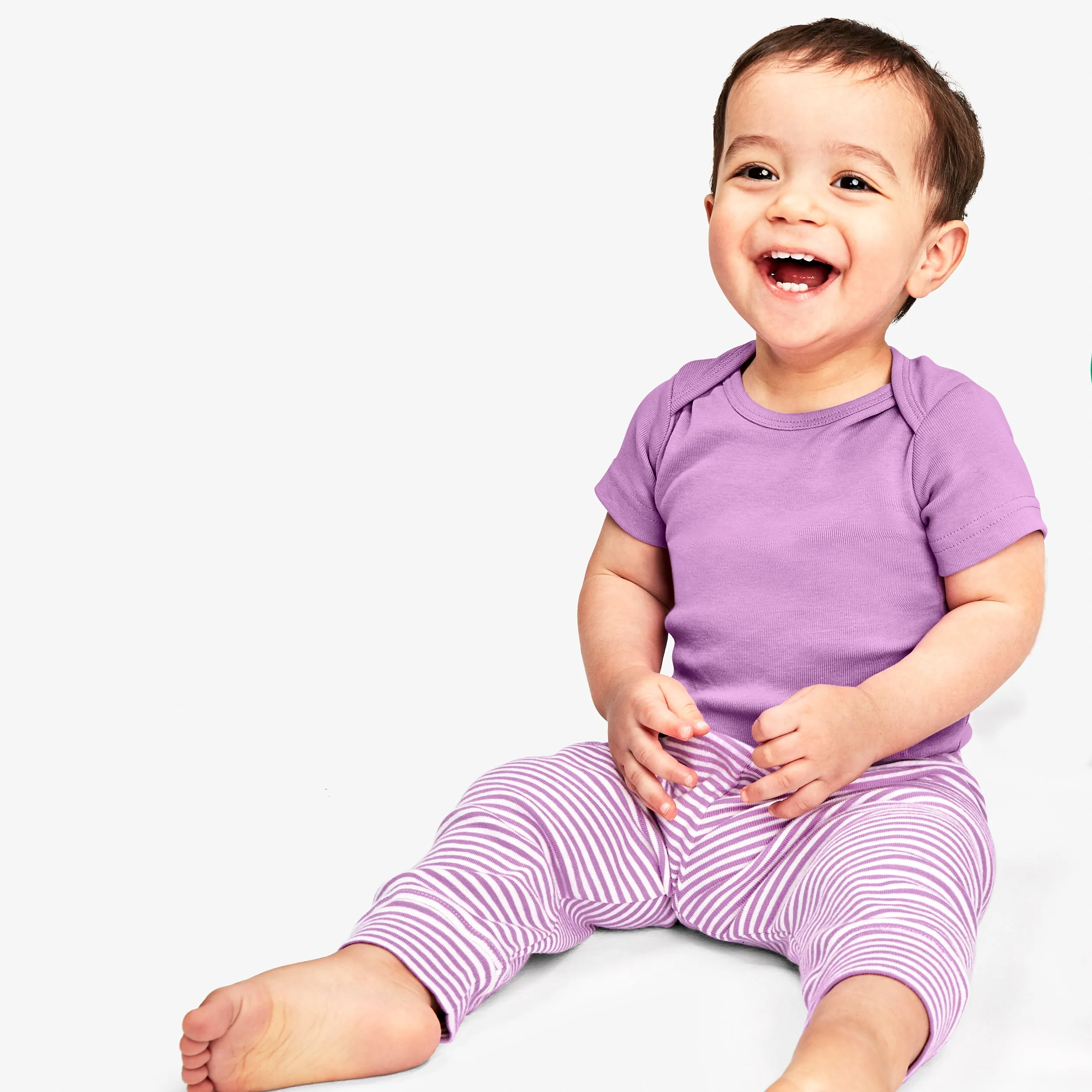 Clearance baby organic pant in mini stripe