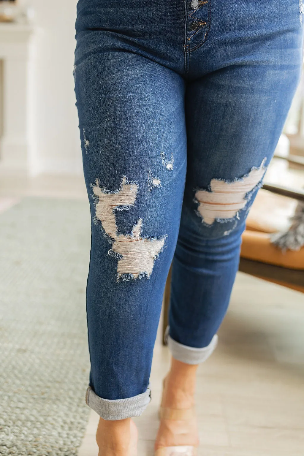 Colt High Rise Button Fly Distressed Boyfriend Jeans-- Use the code SPRINGJB for 20% off!