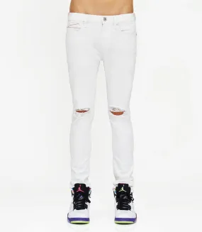 Cult Of Individuality White Skinny Stretch Jeans