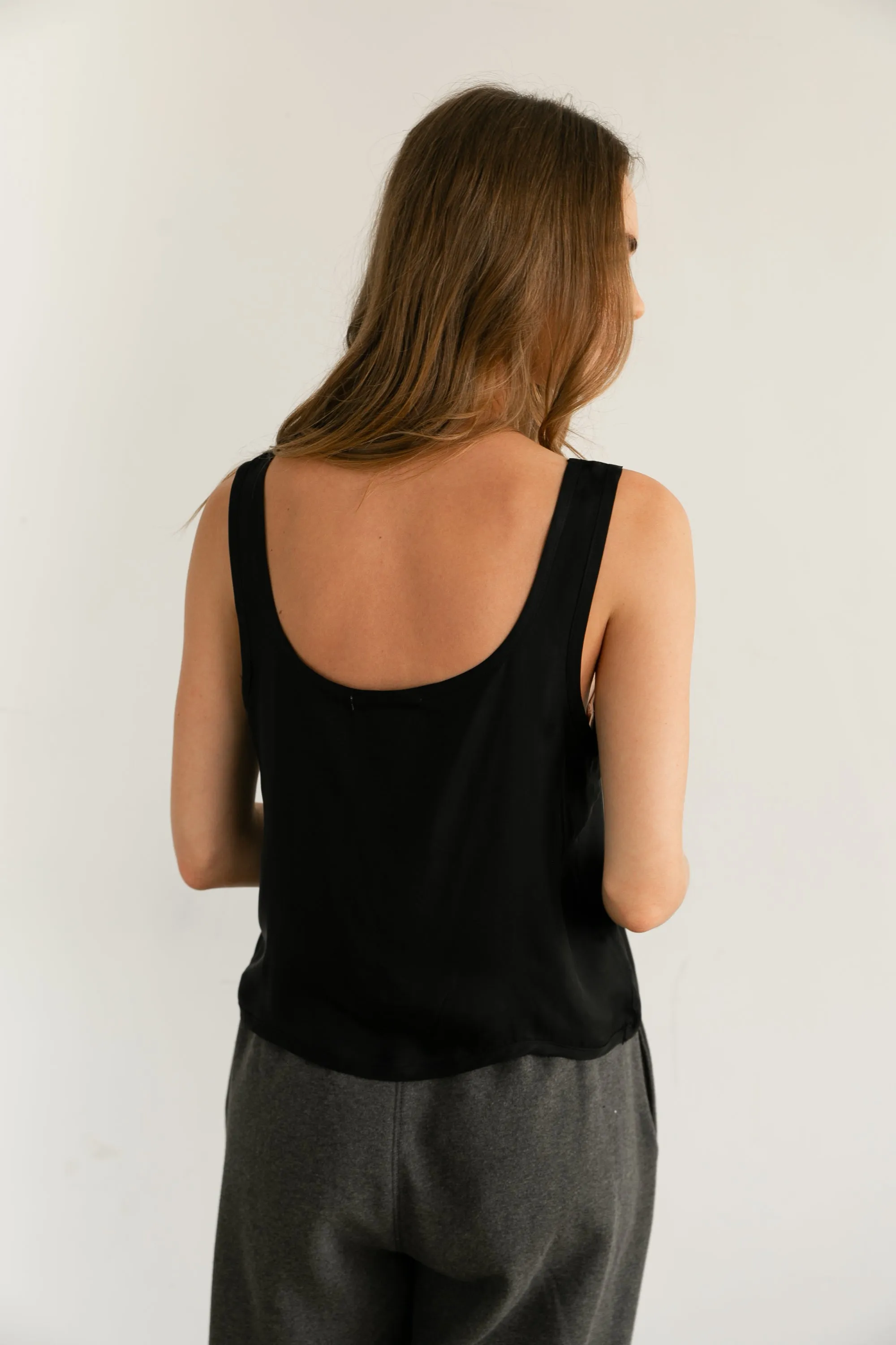 Cupro Cropped Tank