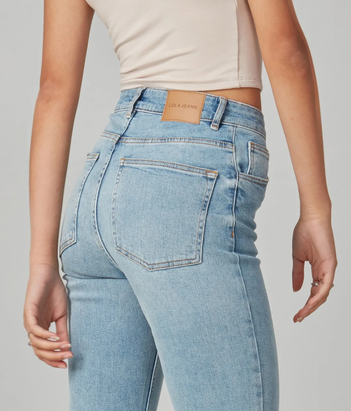 DENVER-DS High Rise Straight Jeans