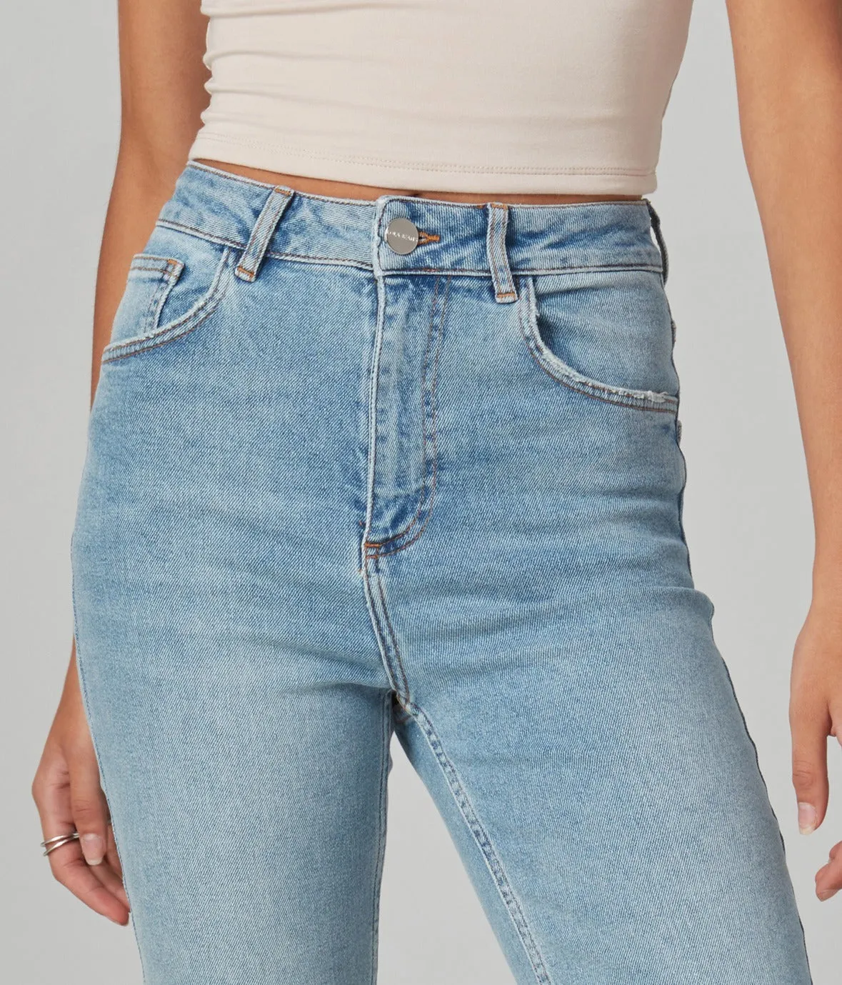 DENVER-DS High Rise Straight Jeans