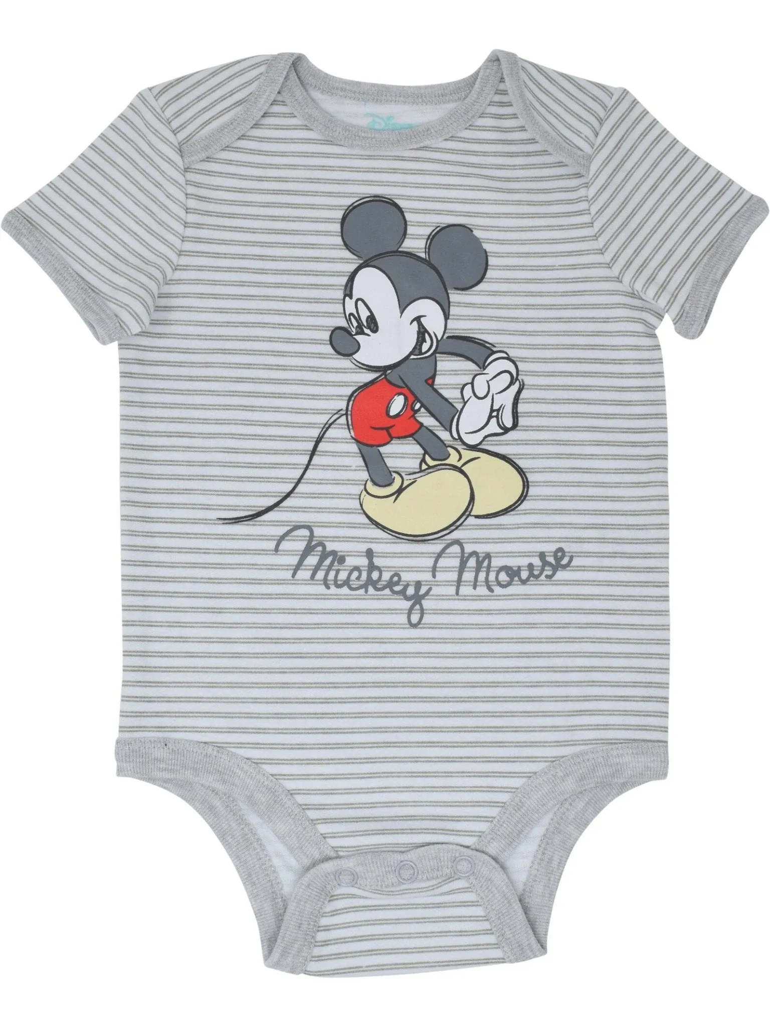 Disney Mickey Mouse Bodysuit Pants Bib and Hat 4 Piece Outfit Set