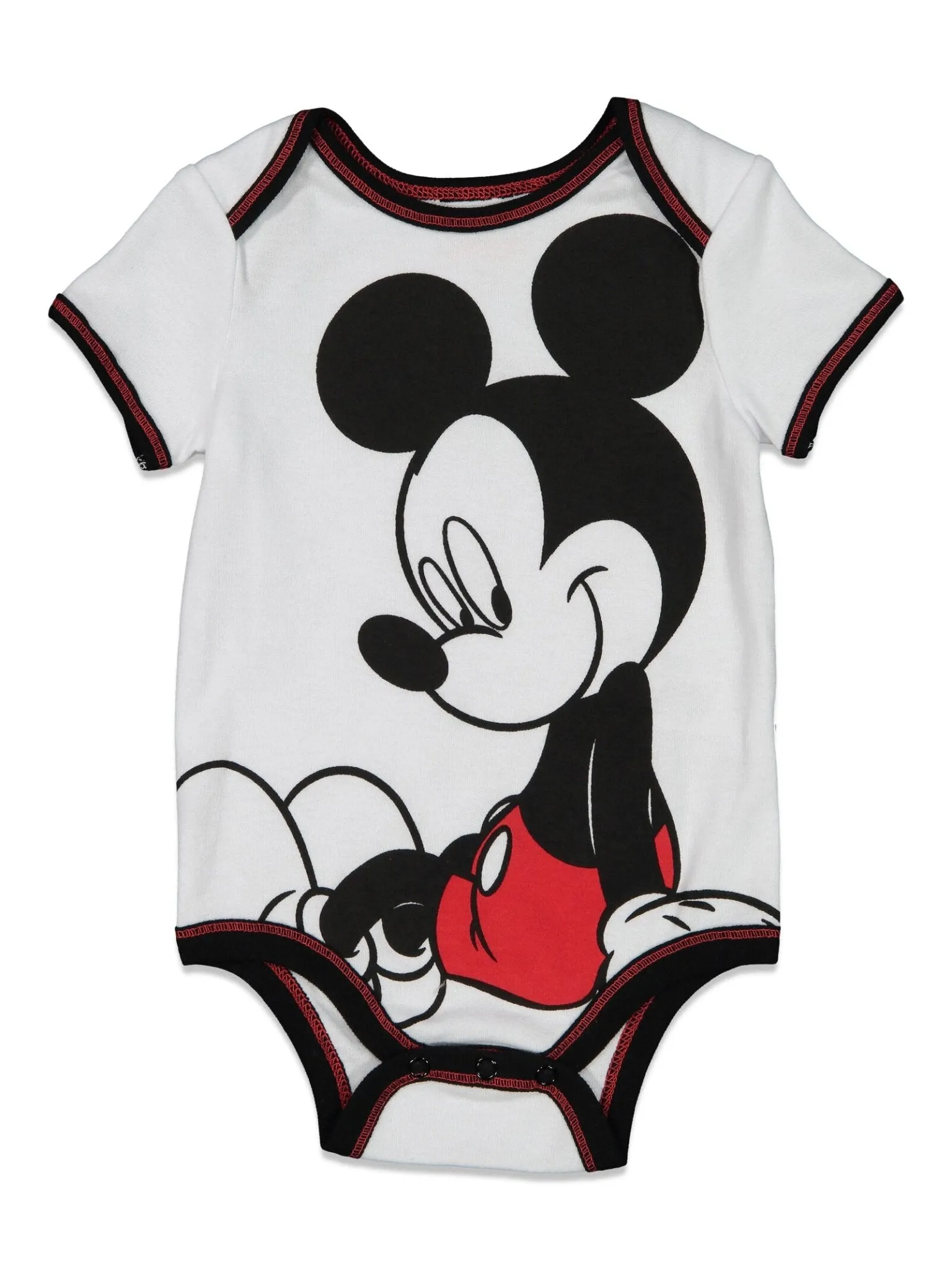 Disney Mickey Mouse Bodysuit Pants Bib and Hat 4 Piece Outfit Set