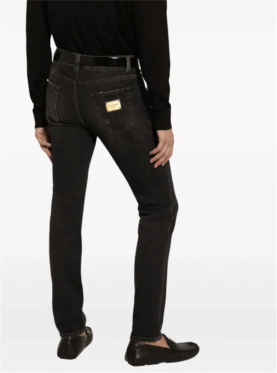 DISTRESSED SLIM-FIT JEANS